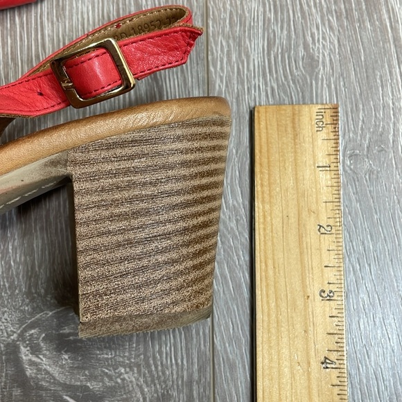 Spring Step Madeleine Red Leather Heeled Dress Sandals EU 40 (US 9) - Picture 15 of 16